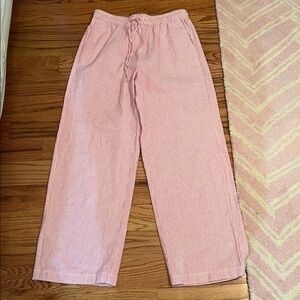 J. Crew Pink and White Striped Pants